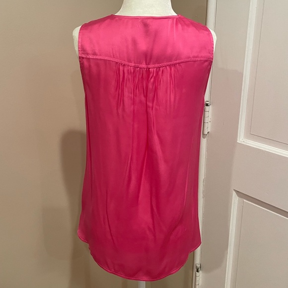 Splendid Tank Pink Surplice Sleeveless Top Dressy Viscose Vneck - Picture 6 of 6